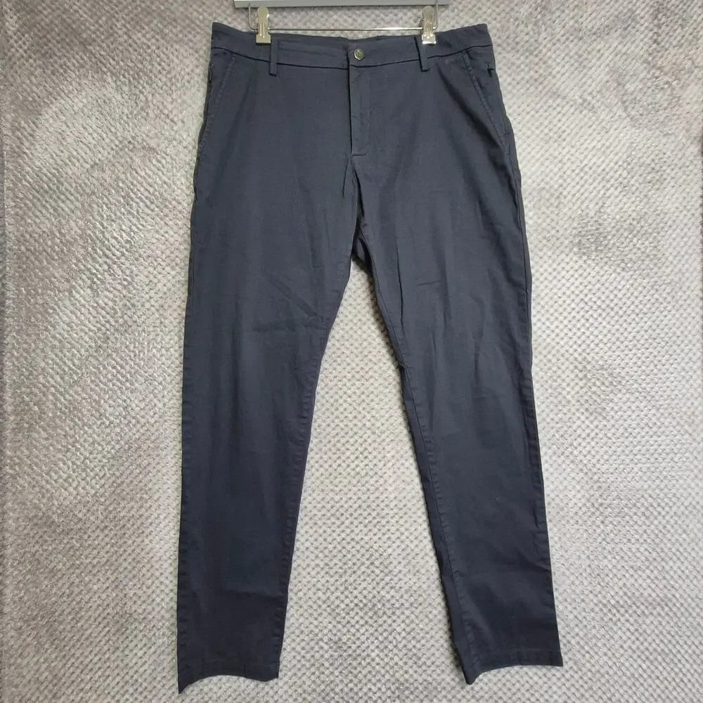 Birddogs Pants Men 36 Stretch Navy Blue Boomstick Liner Golf Performance Chino